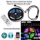 KIT TV RGB BANDA LED RGB CU BLUETOOTH